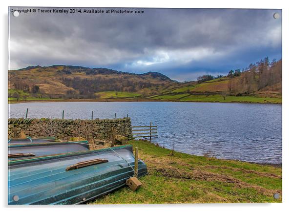  Watendlath Tarn Lake District Acrylic by Trevor Kersley RIP