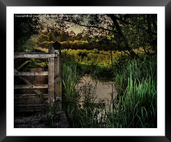  Footpath Gate Streatley-on-Thames Framed Mounted Print by Ian Lewis