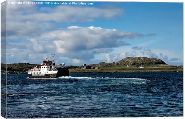  Ferry to Iona Canvas Print by Chris Thaxter