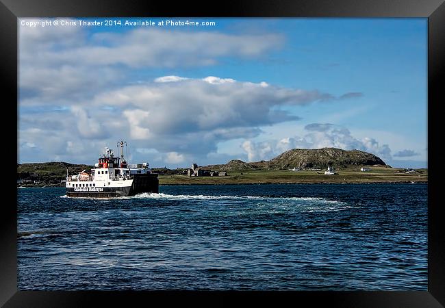  Ferry to Iona Framed Print by Chris Thaxter