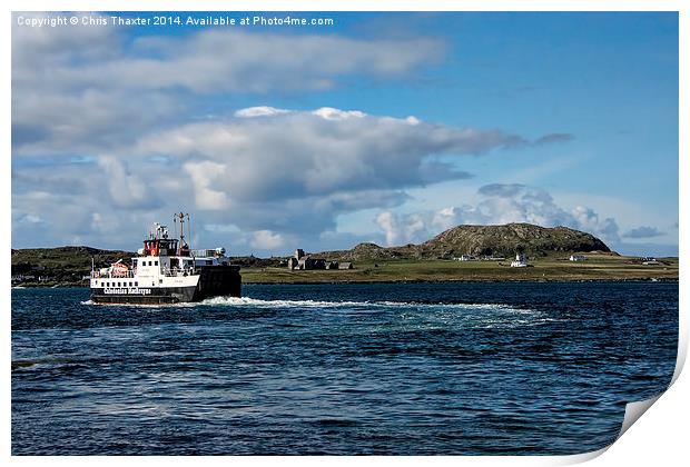  Ferry to Iona Print by Chris Thaxter