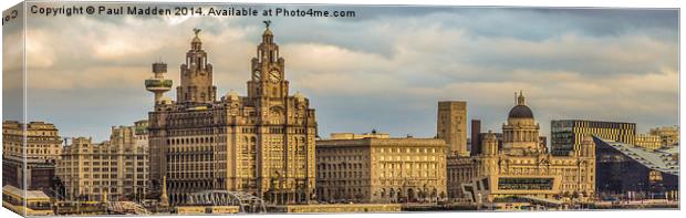The Three Graces of Liverpool Canvas Print by Paul Madden