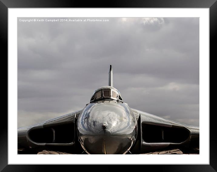  AVRO Vulcan XH558 at Doncaster Framed Mounted Print by Keith Campbell