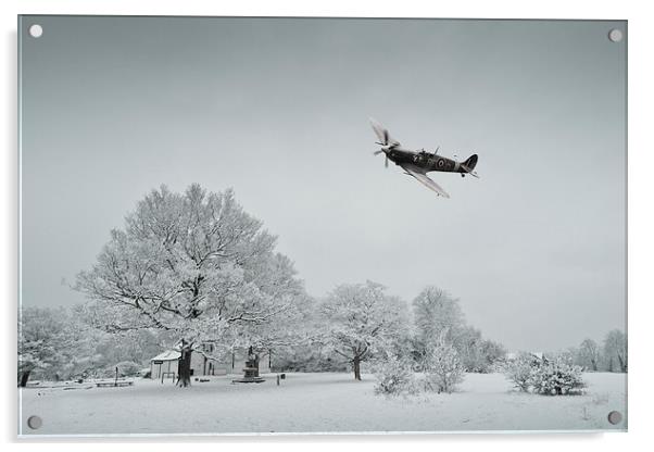 A Spitfire Winter  Acrylic by J Biggadike