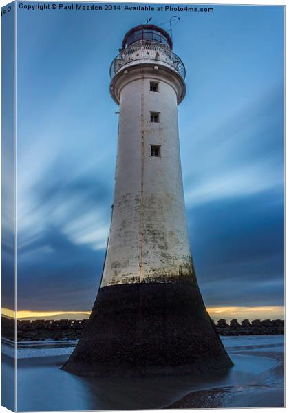 New Brighton Lighthouse Canvas Print by Paul Madden