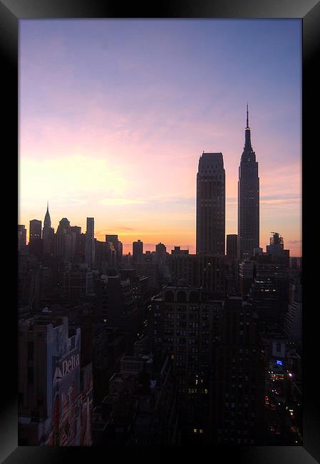  Sunrise in New York Framed Print by Jason Kerner