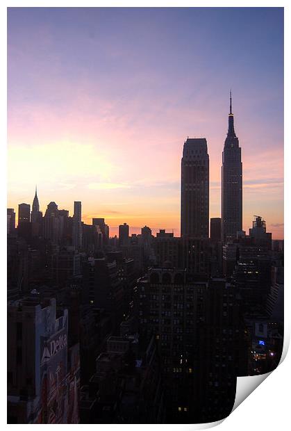  Sunrise in New York Print by Jason Kerner