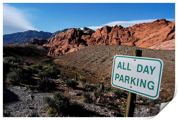All Day Parking in the Canyon Print by Jason Kerner