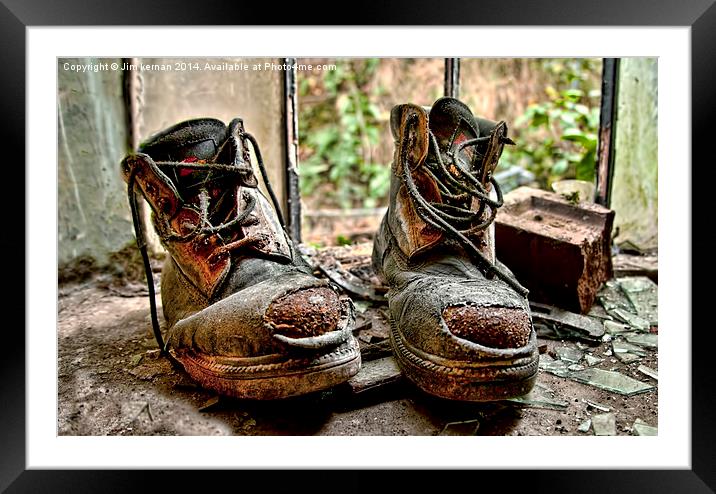  These Old Boots Framed Mounted Print by Jim kernan