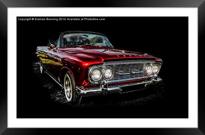  Classic Car Framed Mounted Print by Graham Beerling
