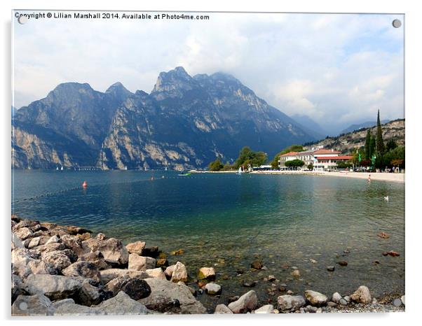Lake Garda, Italy, Acrylic by Lilian Marshall