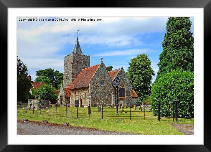 St Katharines Bardfield Framed Mounted Print by Diana Mower