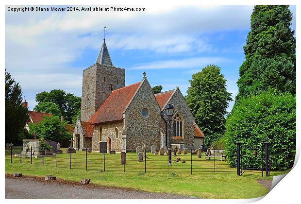  St Katharines Bardfield Print by Diana Mower