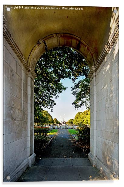  The Hillsborough memorial garden, Port Sunlight Acrylic by Frank Irwin