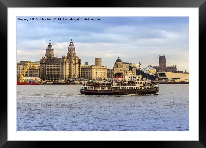 Ferry cross the Mersey Framed Mounted Print by Paul Madden