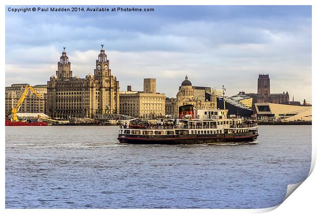Ferry cross the Mersey Print by Paul Madden