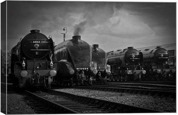  Icons of Steam Line Up Canvas Print by Jason Kerner