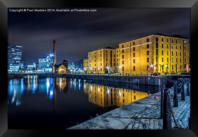 Canning Dock and Albert Dock Framed Print by Paul Madden