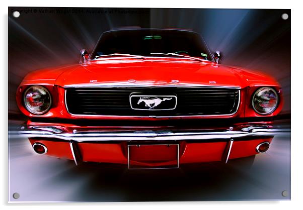 Mustang Sally Acrylic by Nathan Wright