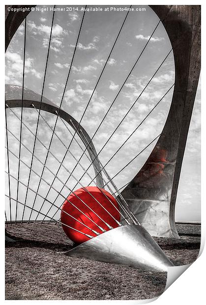 Football Crazy Selective Colour Print by Wight Landscapes