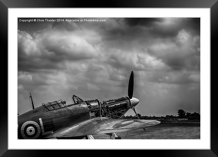 Covers Off 2 Black and White  Framed Mounted Print by Chris Thaxter