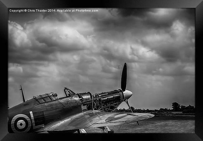 Covers Off 2 Black and White  Framed Print by Chris Thaxter