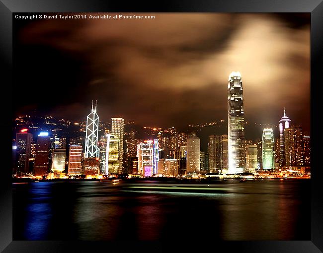 Storm Clouds over Hong Kong Framed Print by David Taylor