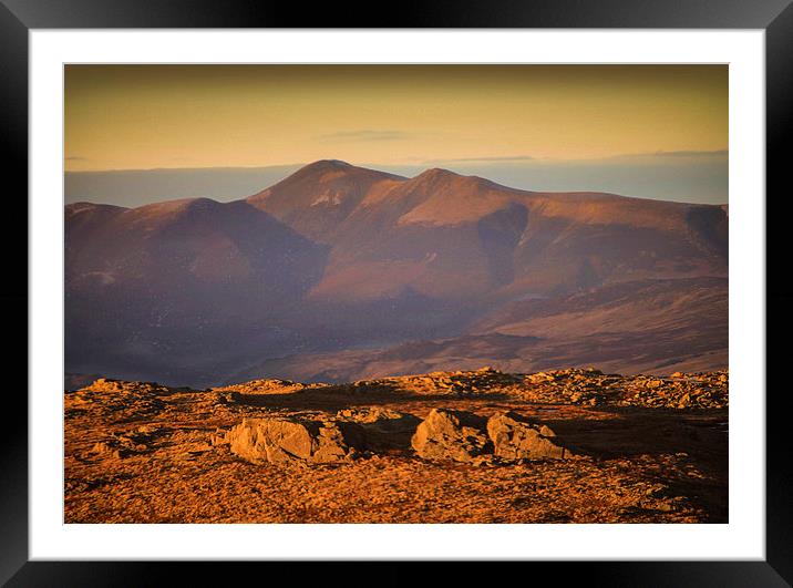  Skiddaw by Sunlight Framed Mounted Print by Peter Stuart