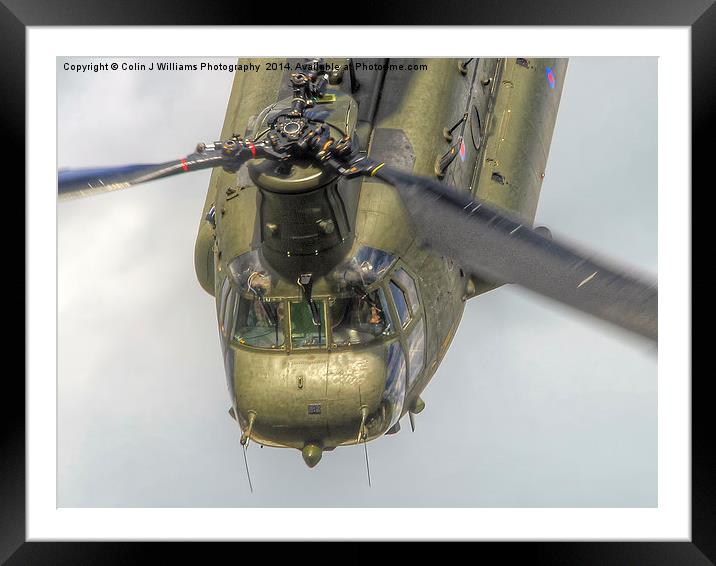  RAF Odiam Display Chinook 2 - Dunsfold 2014 Framed Mounted Print by Colin Williams Photography