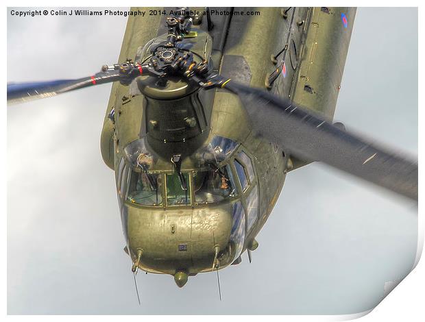  RAF Odiam Display Chinook 2 - Dunsfold 2014 Print by Colin Williams Photography