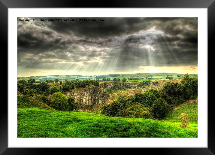  Eyam Quarry Framed Mounted Print by Richard Auty