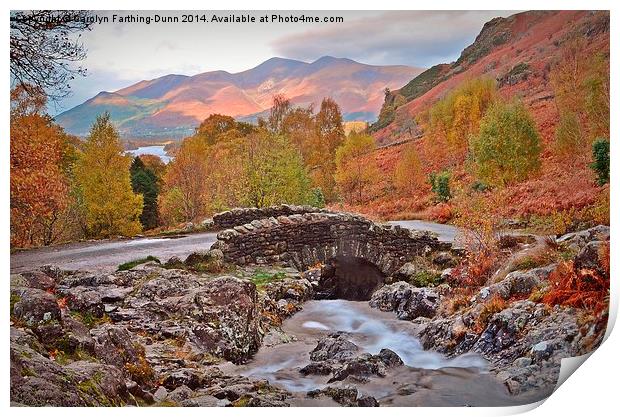  Ashness Bridge in Autumn Print by Carolyn Farthing-Dunn