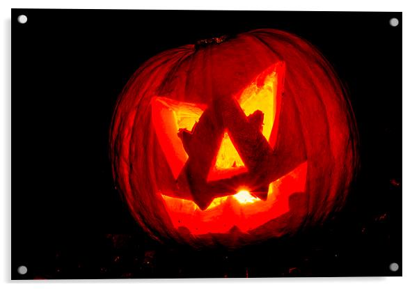 Halloween Pumpkin Acrylic by Steve Purnell