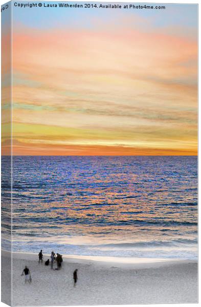 Sundown at Cottesloe Canvas Print by Laura Witherden