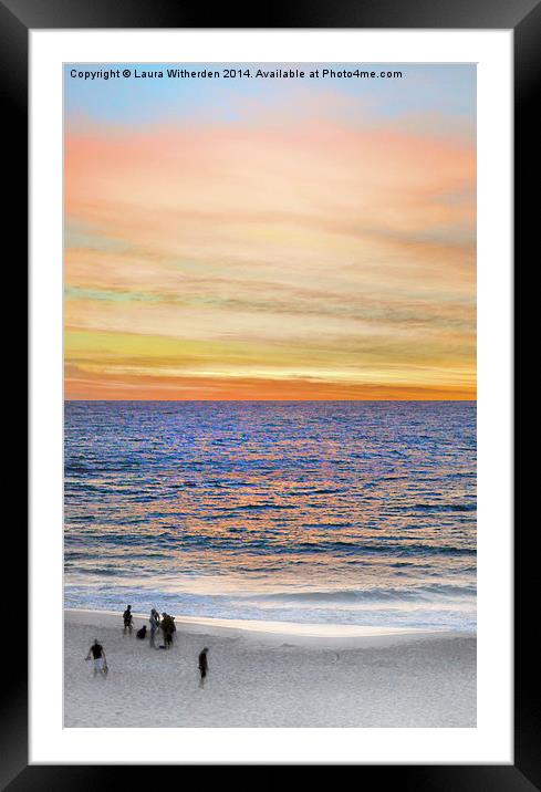 Sundown at Cottesloe Framed Mounted Print by Laura Witherden