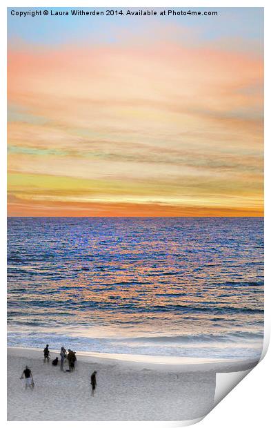 Sundown at Cottesloe Print by Laura Witherden