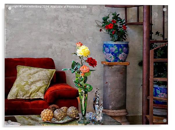  the living room Acrylic by john kolenberg