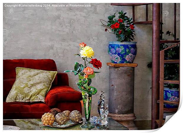  the living room Print by john kolenberg