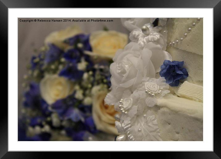  Blue & White Wedding Framed Mounted Print by Rebecca Hansen