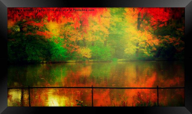  Autumn Beauty    pond In Hampstead-heath london u Framed Print by Heaven's Gift xxx68