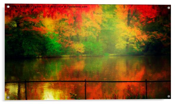  Autumn Beauty    pond In Hampstead-heath london u Acrylic by Heaven's Gift xxx68