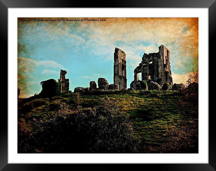 Corfe Castle   Framed Mounted Print by Jason Williams
