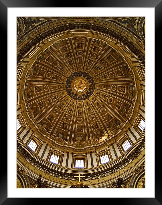 The Dome of St Peter Cathedral - Vatican Framed Mounted Print by Abdul Kadir Audah