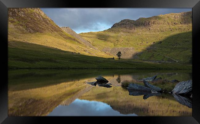  Reflection at Cwmorthin Framed Print by Rory Trappe