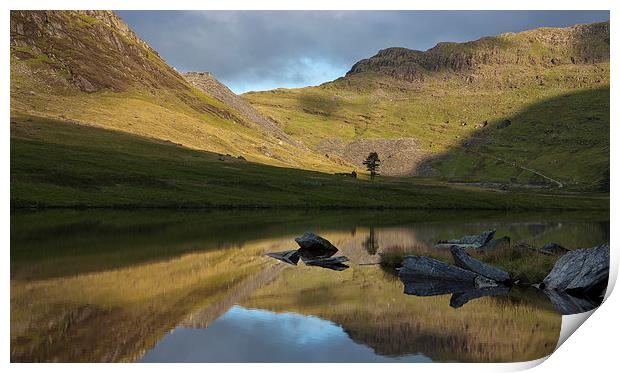  Reflection at Cwmorthin Print by Rory Trappe