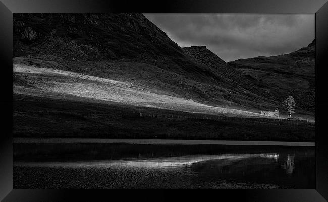  A break in the clouds at Cwmorthin Framed Print by Rory Trappe