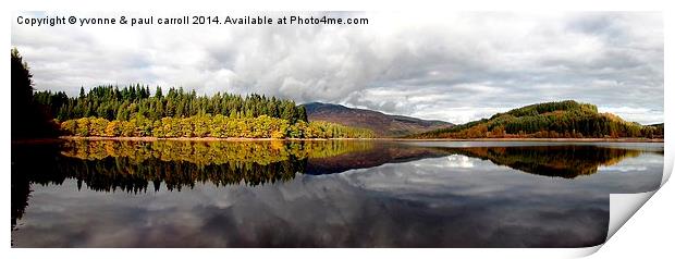  The Trossachs Panorama Print by yvonne & paul carroll