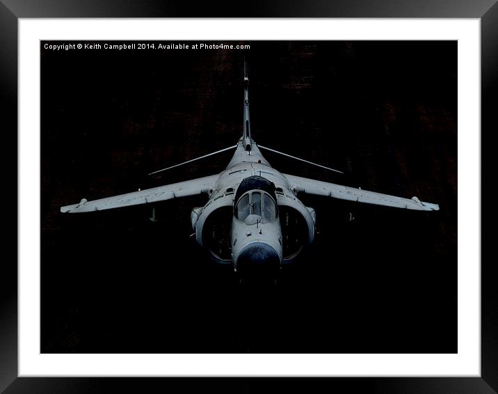  Royal Navy Sea Harrier ZD610 Framed Mounted Print by Keith Campbell