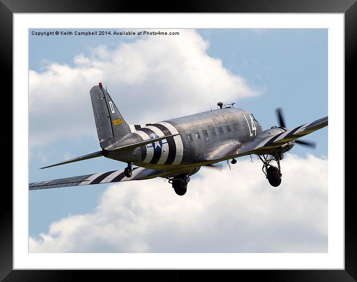  C-47B Skytrain launching Framed Mounted Print by Keith Campbell