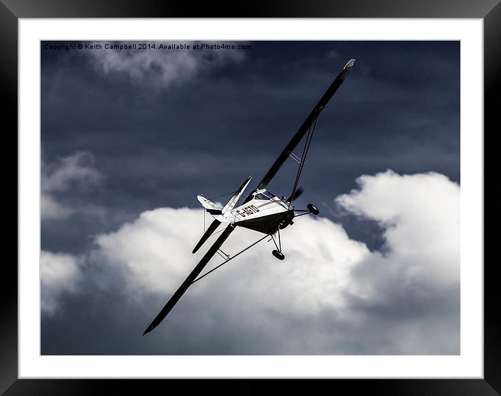  Auster 5J1 Autocrat climbing skywards Framed Mounted Print by Keith Campbell